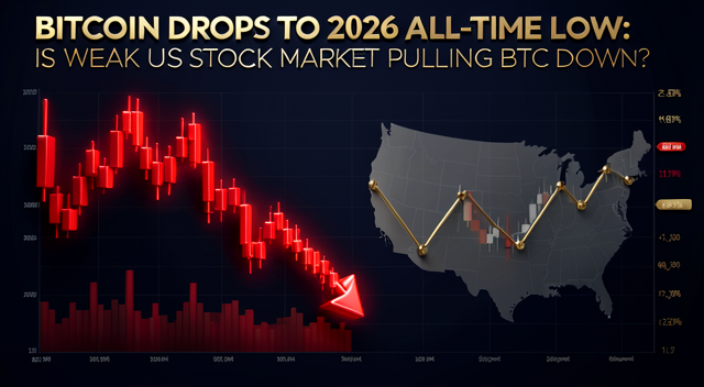 比特幣跌破 2026 年新低：美股疲軟是否將進一步拖累 BTC？