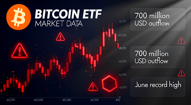 比特幣 ETF 單日流出近 7 億美元創六月新高——BTC 跌破 6 萬美元後的市場警訊
