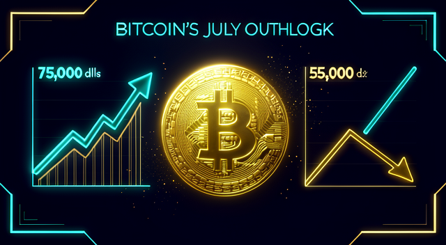 Bitcoin 七月展望：75,000 美元反彈機會 vs. 55,000 美元下行風險