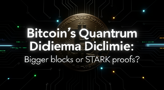量子威脅來襲，比特幣別再裝睡了：大區塊還是 STARK？