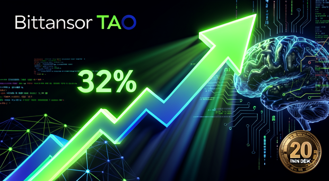 Bittensor (TAO) 單週飆漲近 32% 領軍 CoinDesk 20 指數，AI 敘事再燃