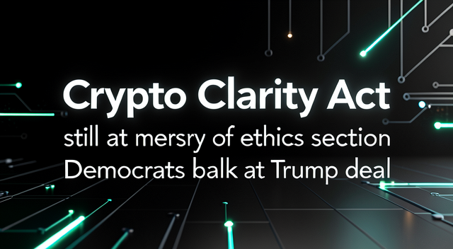 Crypto Clarity Act 進退兩難：白宮道德條款細節曝光，民主黨為何遲遲不肯點頭？ 封面圖