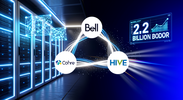 HIVE 拿下 2.2 億美元 AI 基礎設施大單,與 Bell 及 Cohere 戰略合作引爆產業關注