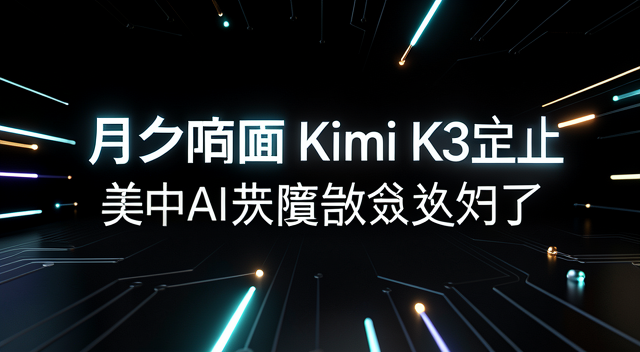 月之暗面Kimi K3出爐：一場沒有硝煙的AI國力拔河 封面圖