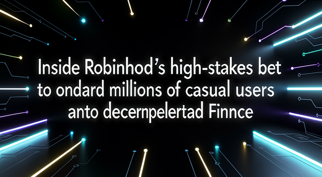 Robinhood 的鏈上豪賭：當散戶遇上 DeFi，是破局還是迷途？ 封面圖