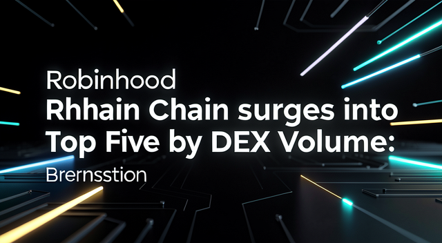 Robinhood Chain 衝進去中心化交易所交易量前五：傳統券商入局加密的真實算盤