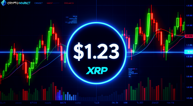 XRP 突破後回吐漲幅,逢高拋售致價格跌破 1.23 美元大關