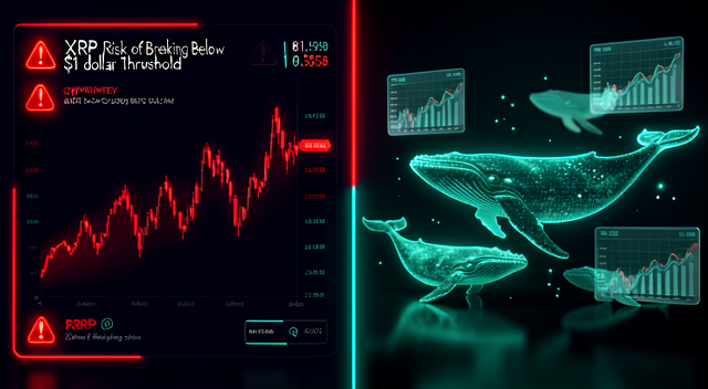 XRP 面臨跌破 1 美元風險，但鏈上數據透露一線曙光——巨鯨正在悄悄買入